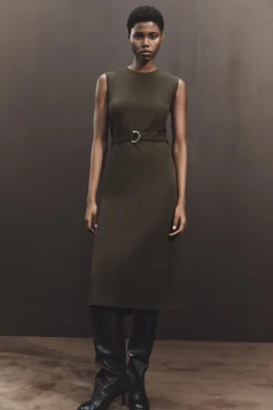 Sale VESTIDO MIDI CINTURÓN Mujer Vestidos