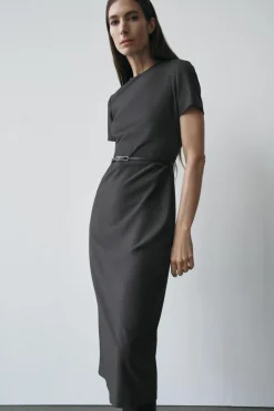 Fashion VESTIDO MIDI CINTURÓN ZW COLLECTION Mujer Vestidos