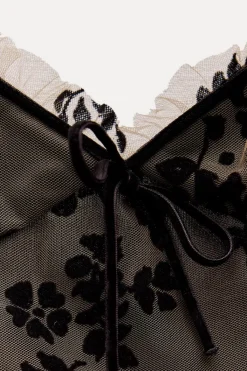 Hot VESTIDO MIDI COMBINADO DEVORÉ Mujer Vestidos