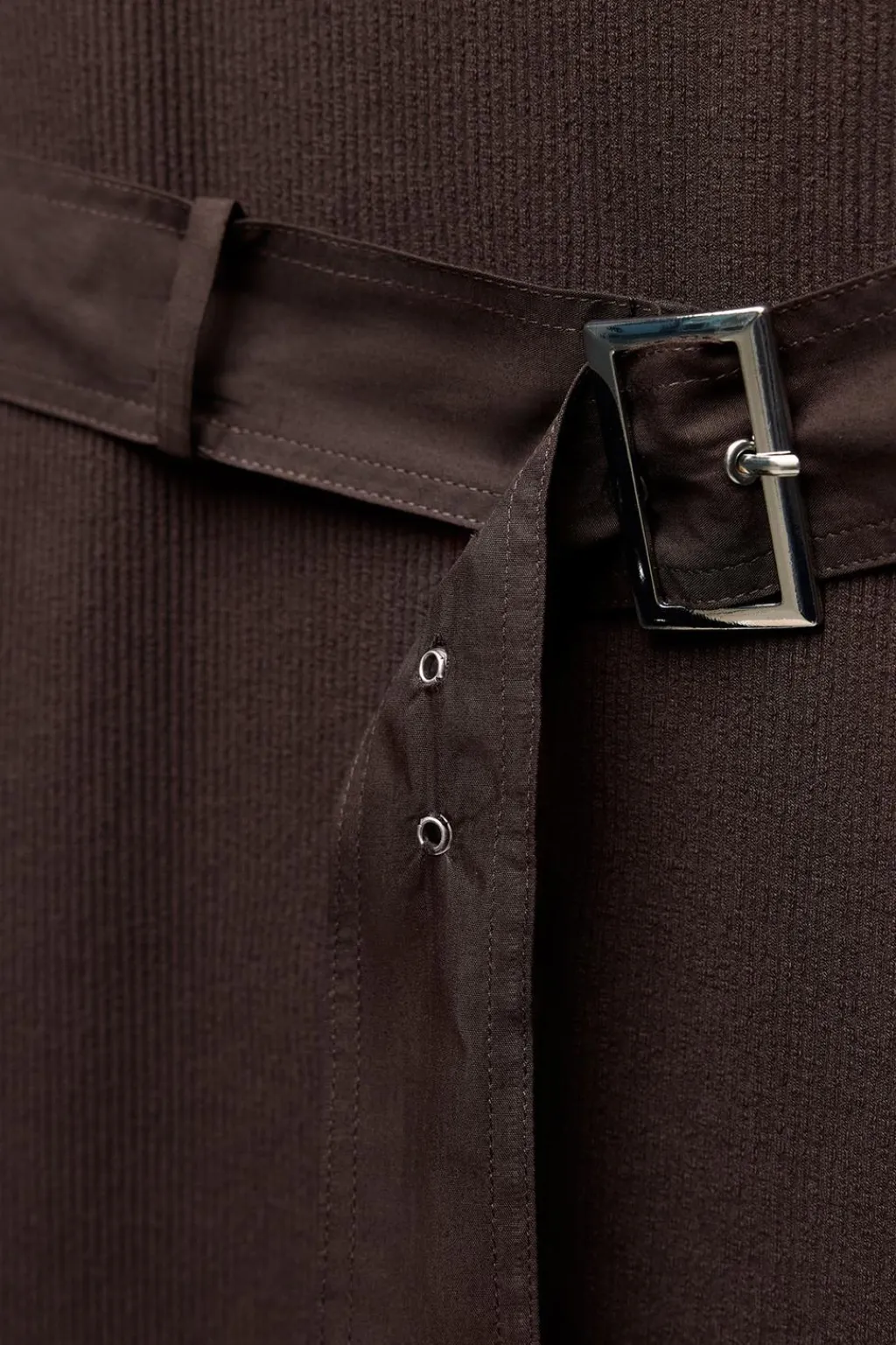 Clearance VESTIDO MIDI COMBINADO RIB Mujer Vestidos