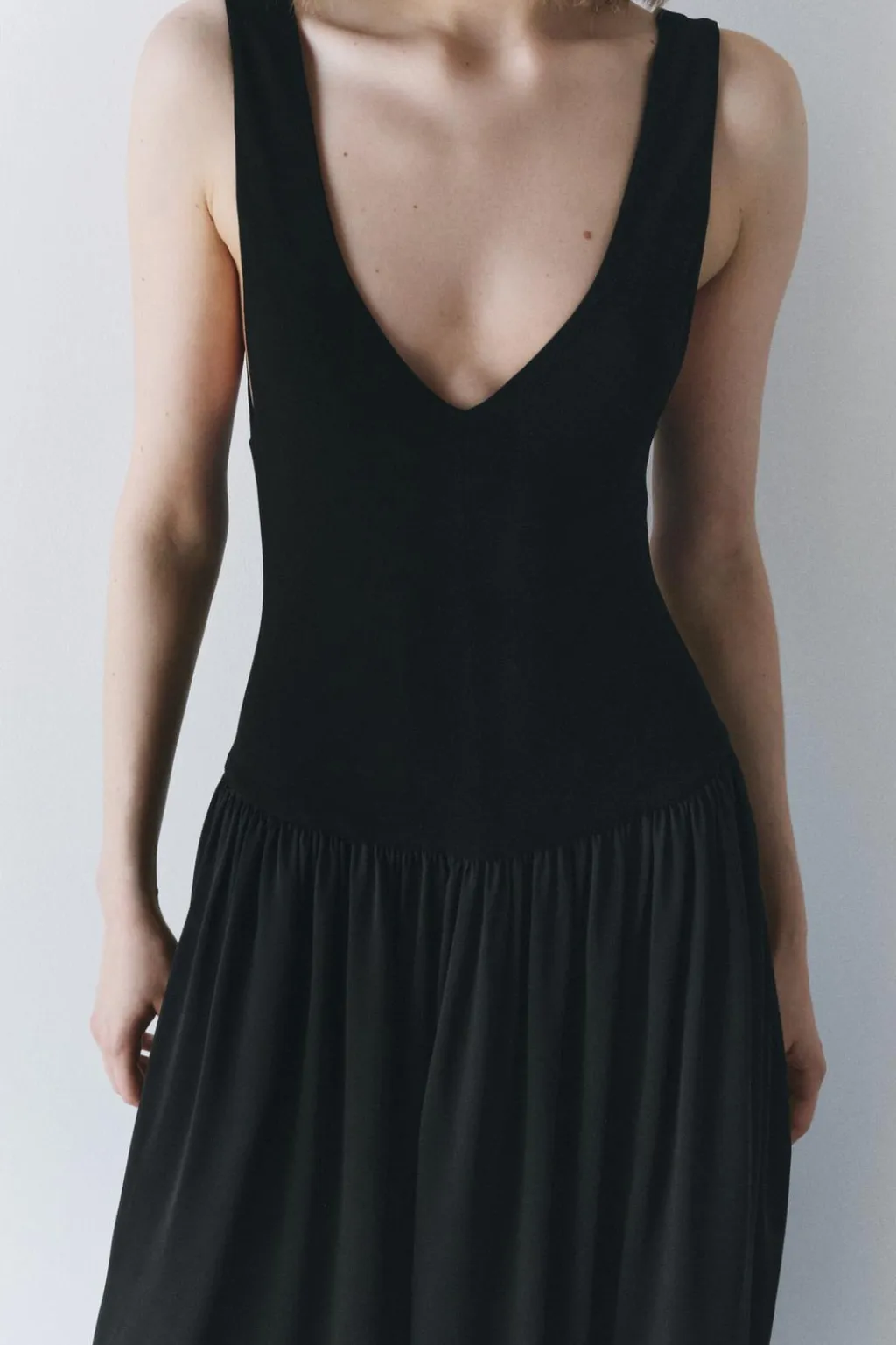 Outlet VESTIDO MIDI COMBINADO ZW COLLECTION Mujer Vestidos