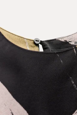 Hot VESTIDO MIDI CREPE ESTAMPADO Mujer Vestidos