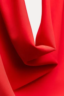 New VESTIDO MIDI CUELLO HALTER Mujer Vestidos