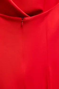 New VESTIDO MIDI CUELLO HALTER Mujer Vestidos