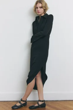 Discount VESTIDO MIDI CUELLO POLO ZW COLLECTION Mujer Vestidos