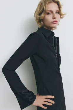 Discount VESTIDO MIDI CUELLO POLO ZW COLLECTION Mujer Vestidos