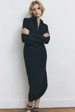 Discount VESTIDO MIDI CUELLO POLO ZW COLLECTION Mujer Vestidos