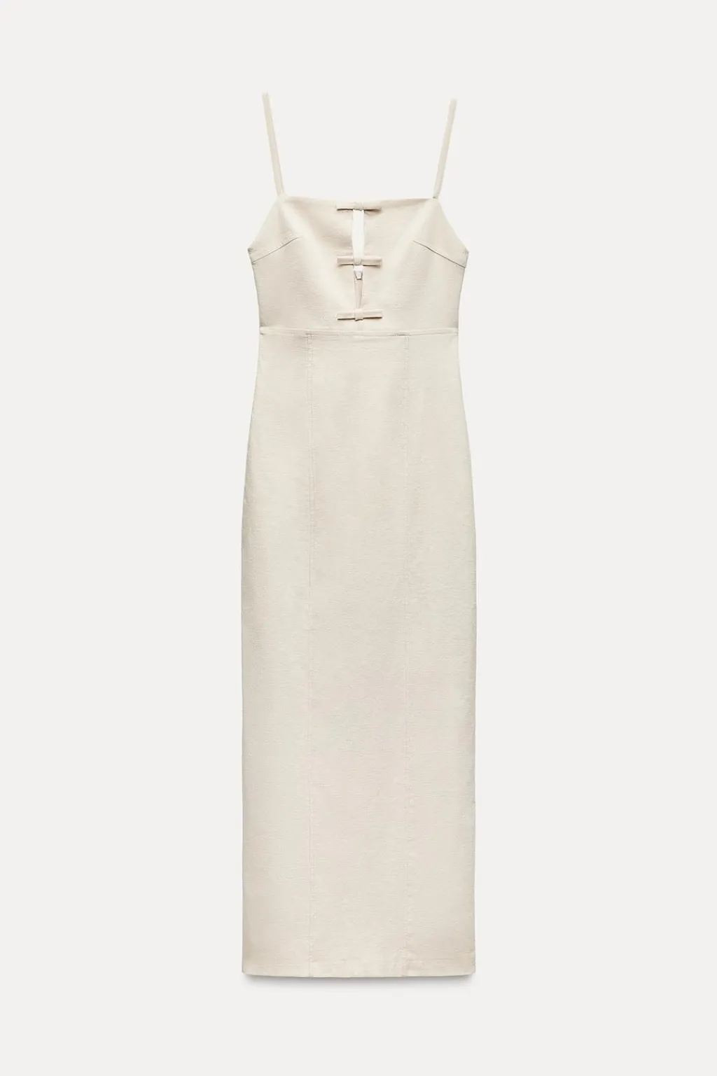 Clearance VESTIDO MIDI CUT OUT LAZOS Mujer Vestidos