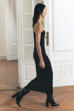 Hot VESTIDO MIDI DRAPEADO Mujer Vestidos|Cárdigan / Jerséis