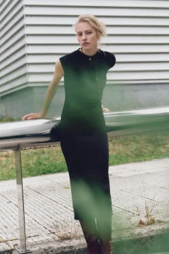 Best VESTIDO MIDI DRAPEADO Mujer Vestidos