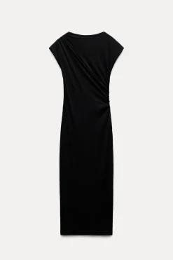 Best VESTIDO MIDI DRAPEADO Mujer Vestidos