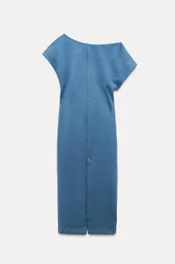 Outlet VESTIDO MIDI DRAPEADO Mujer Vestidos