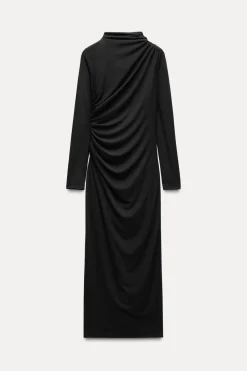 Clearance VESTIDO MIDI DRAPEADO Mujer Vestidos