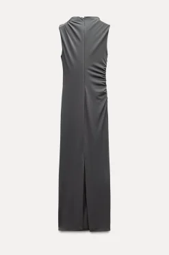 Online VESTIDO MIDI DRAPEADO Mujer Vestidos