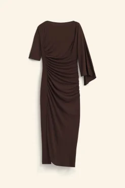 New VESTIDO MIDI DRAPEADO LIMITED EDITION Mujer Vestidos