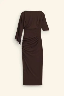New VESTIDO MIDI DRAPEADO LIMITED EDITION Mujer Vestidos