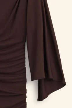 New VESTIDO MIDI DRAPEADO LIMITED EDITION Mujer Vestidos