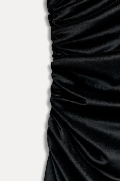 Discount VESTIDO MIDI DRAPEADO TERCIOPELO Mujer Vestidos