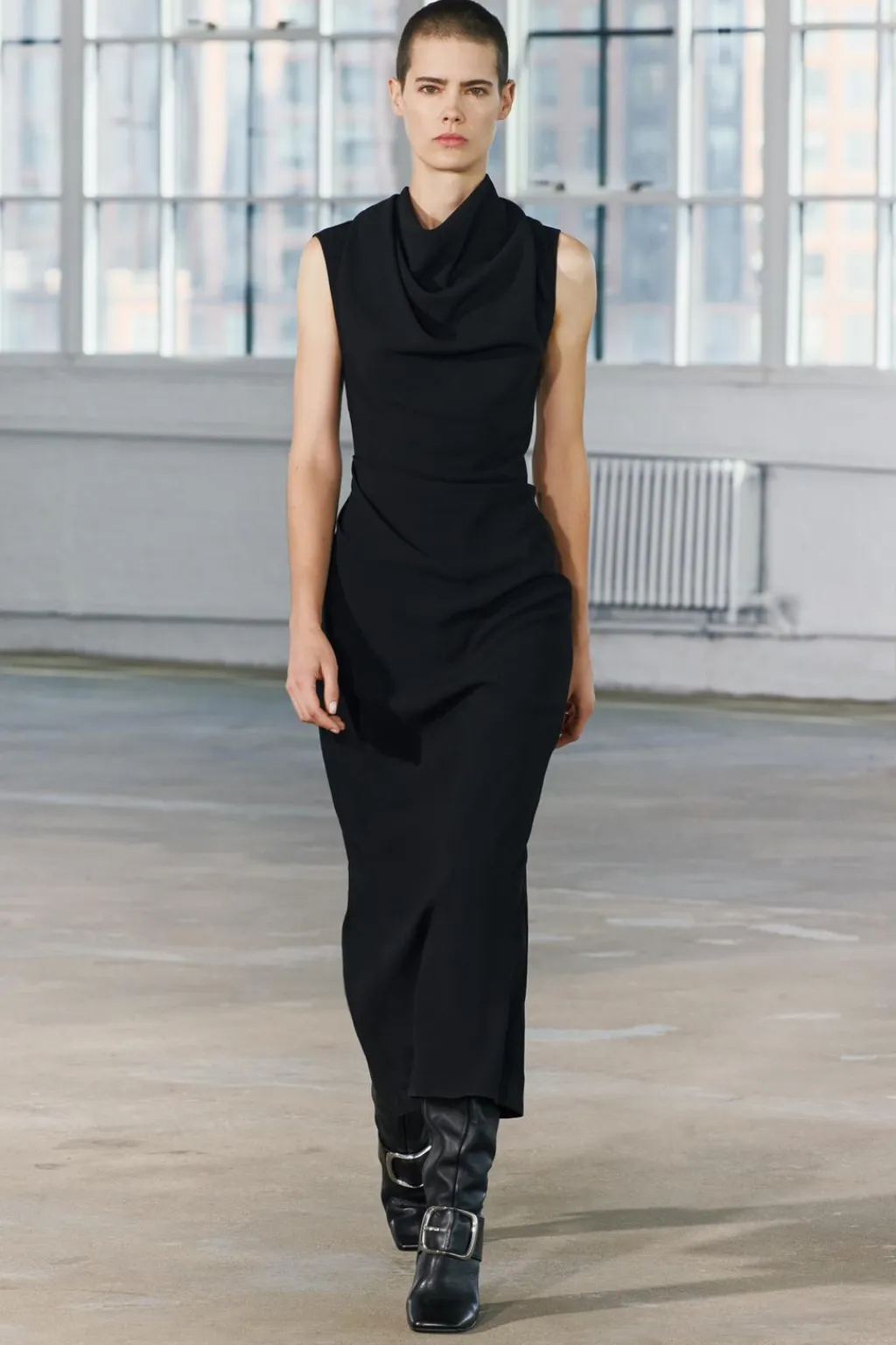 Clearance VESTIDO MIDI DRAPEADO ZW COLLECTION Mujer Vestidos