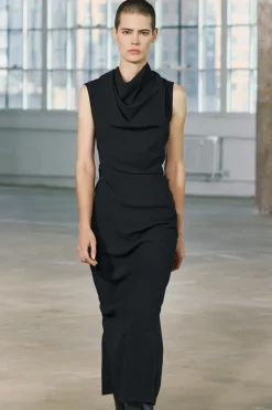 Clearance VESTIDO MIDI DRAPEADO ZW COLLECTION Mujer Vestidos