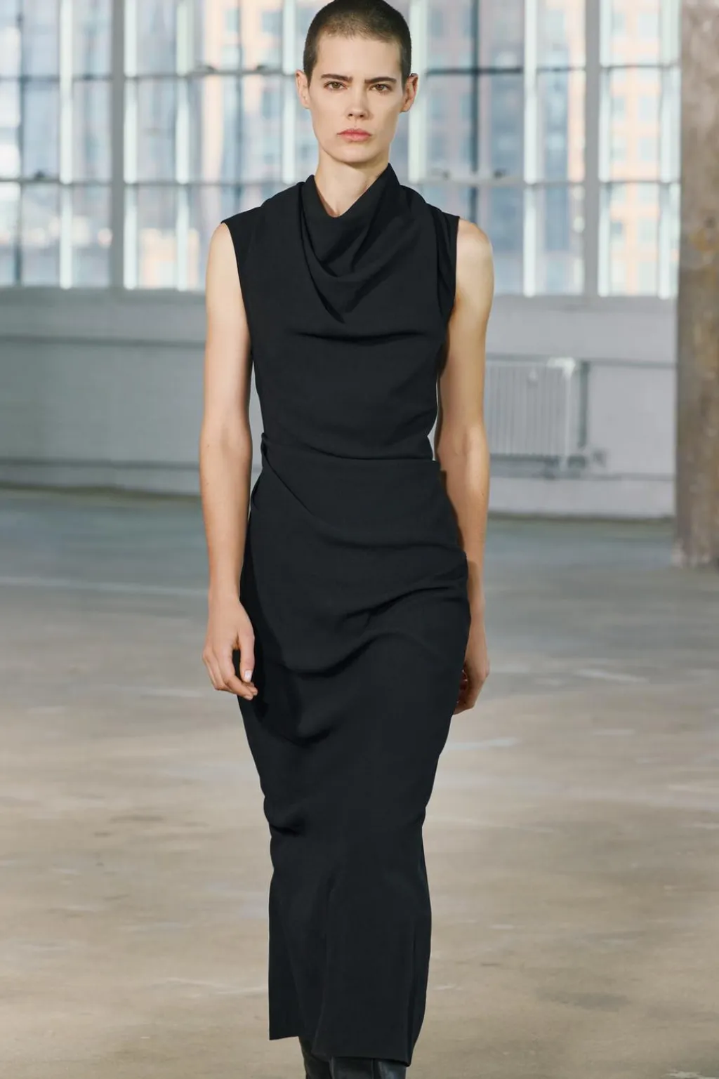 Clearance VESTIDO MIDI DRAPEADO ZW COLLECTION Mujer Vestidos