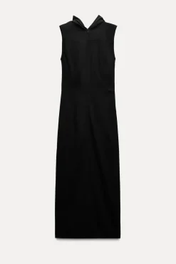 Clearance VESTIDO MIDI DRAPEADO ZW COLLECTION Mujer Vestidos