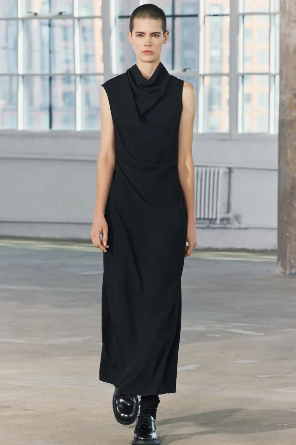 Clearance VESTIDO MIDI DRAPEADO ZW COLLECTION Mujer Vestidos