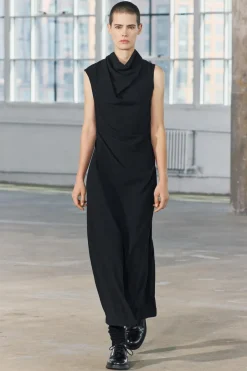 Clearance VESTIDO MIDI DRAPEADO ZW COLLECTION Mujer Vestidos