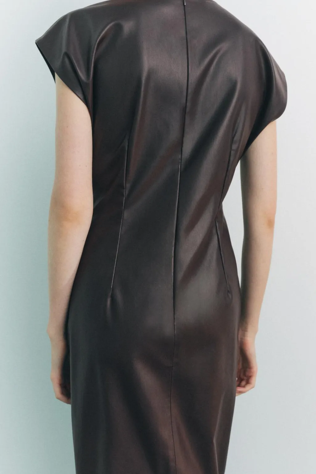 Outlet VESTIDO MIDI EFECTO PIEL Mujer Vestidos