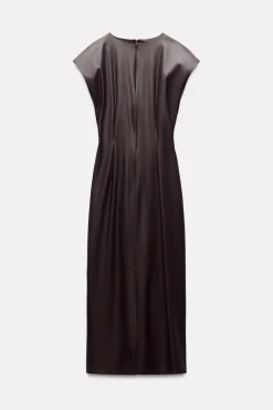 Outlet VESTIDO MIDI EFECTO PIEL Mujer Vestidos