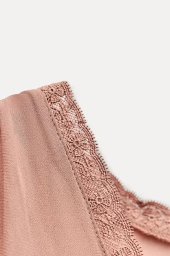 Fashion VESTIDO MIDI ENCAJE ZW COLLECTION Mujer Vestidos