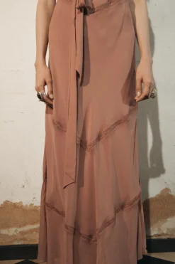 Fashion VESTIDO MIDI ENCAJE ZW COLLECTION Mujer Vestidos