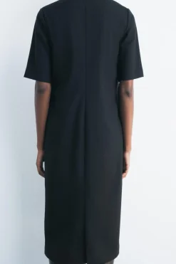 Outlet VESTIDO MIDI ESCOTE PICO ZW COLLECTION Mujer Vestidos