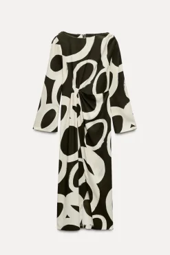 Hot VESTIDO MIDI ESTAMPADO Mujer Vestidos