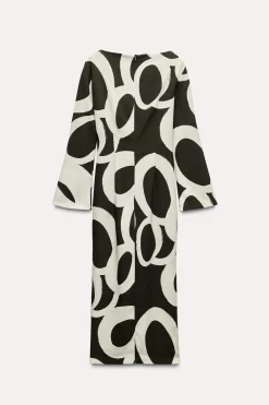 Hot VESTIDO MIDI ESTAMPADO Mujer Vestidos