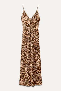 Discount VESTIDO MIDI ESTAMPADO ANIMAL ZW COLLECTION Mujer Vestidos