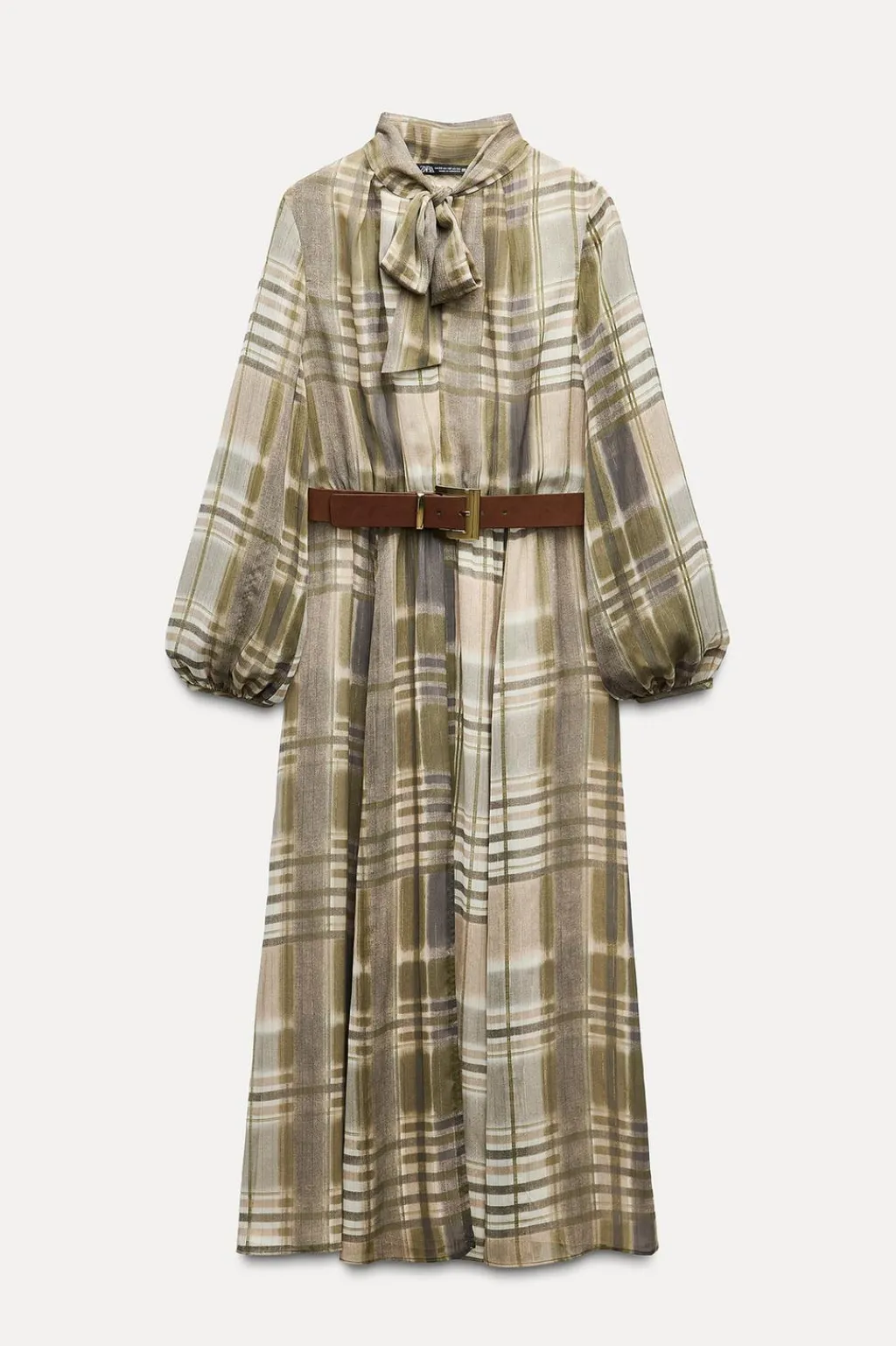 Discount VESTIDO MIDI ESTAMPADO CUADROS Mujer Vestidos