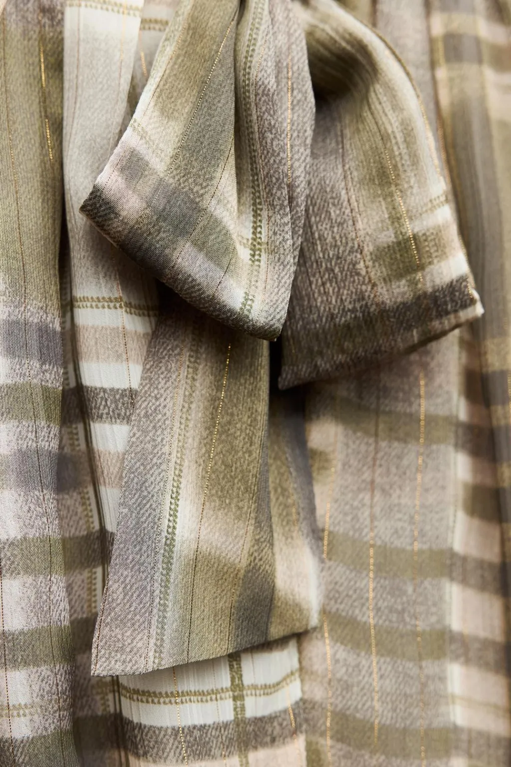 Discount VESTIDO MIDI ESTAMPADO CUADROS Mujer Vestidos