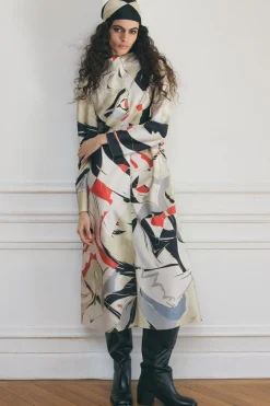 Discount VESTIDO MIDI ESTAMPADO ZW COLLECTION Mujer Vestidos