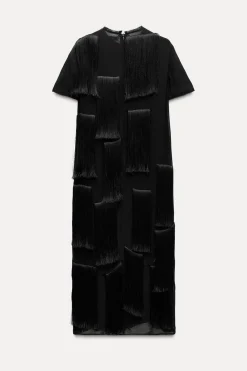 Online VESTIDO MIDI FLECOS ZW COLLECTION Mujer Vestidos