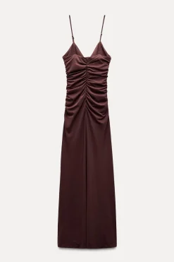 Fashion VESTIDO MIDI FLORES RELIEVE Mujer Vestidos