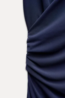 Discount VESTIDO MIDI FRUNCES Mujer Vestidos