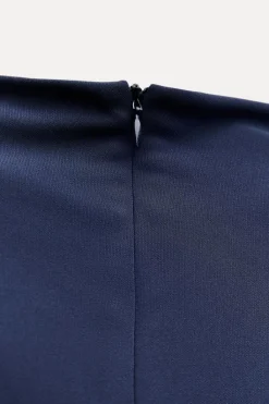 Discount VESTIDO MIDI FRUNCES Mujer Vestidos