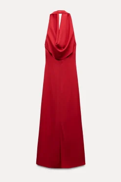 Online VESTIDO MIDI HALTER Mujer Vestidos