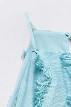 Sale VESTIDO MIDI HALTER FLECOS Mujer Vestidos