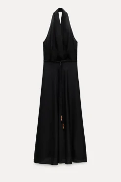 New VESTIDO MIDI HALTER ZW COLLECTION Mujer Vestidos