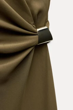 Online VESTIDO MIDI HOMBRERAS Mujer Vestidos