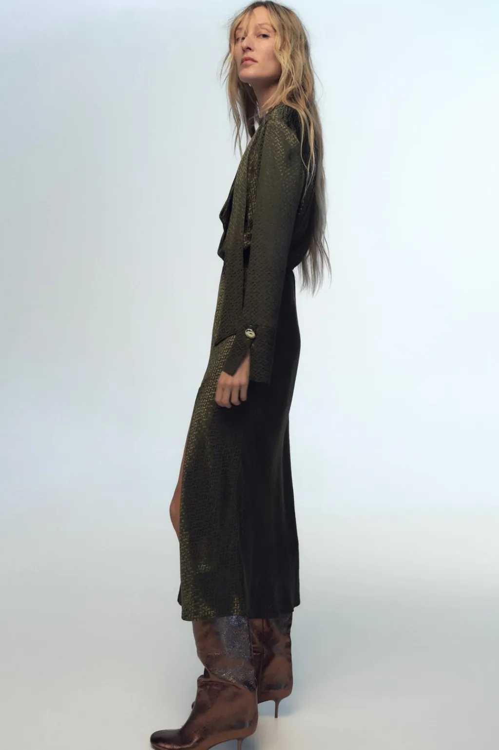 Best VESTIDO MIDI JACQUARD Mujer Vestidos