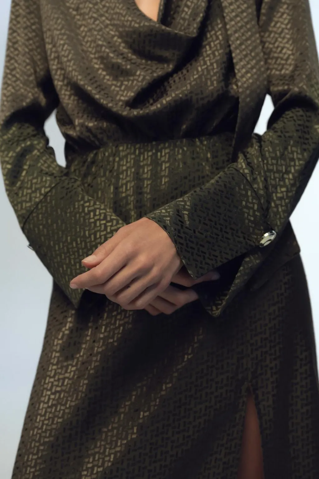 Best VESTIDO MIDI JACQUARD Mujer Vestidos