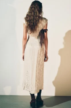 Discount VESTIDO MIDI JACQUARD ZW COLLECTION Mujer Vestidos